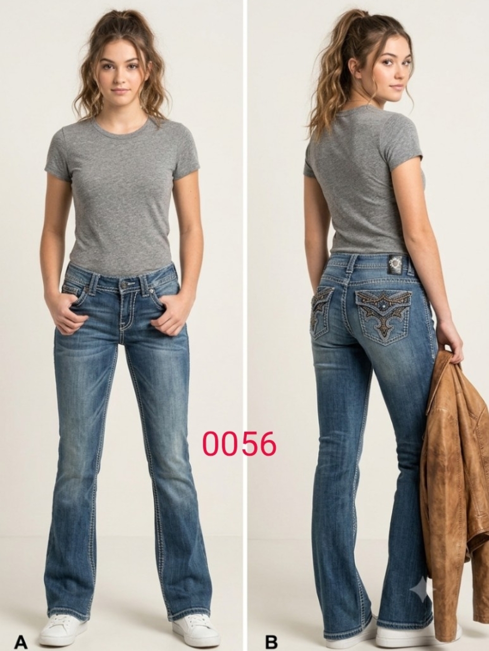 Cello Jeans Women's Blue Bootcut Denim Slim Low Rise Stretch Medium SIZE 11 Wash